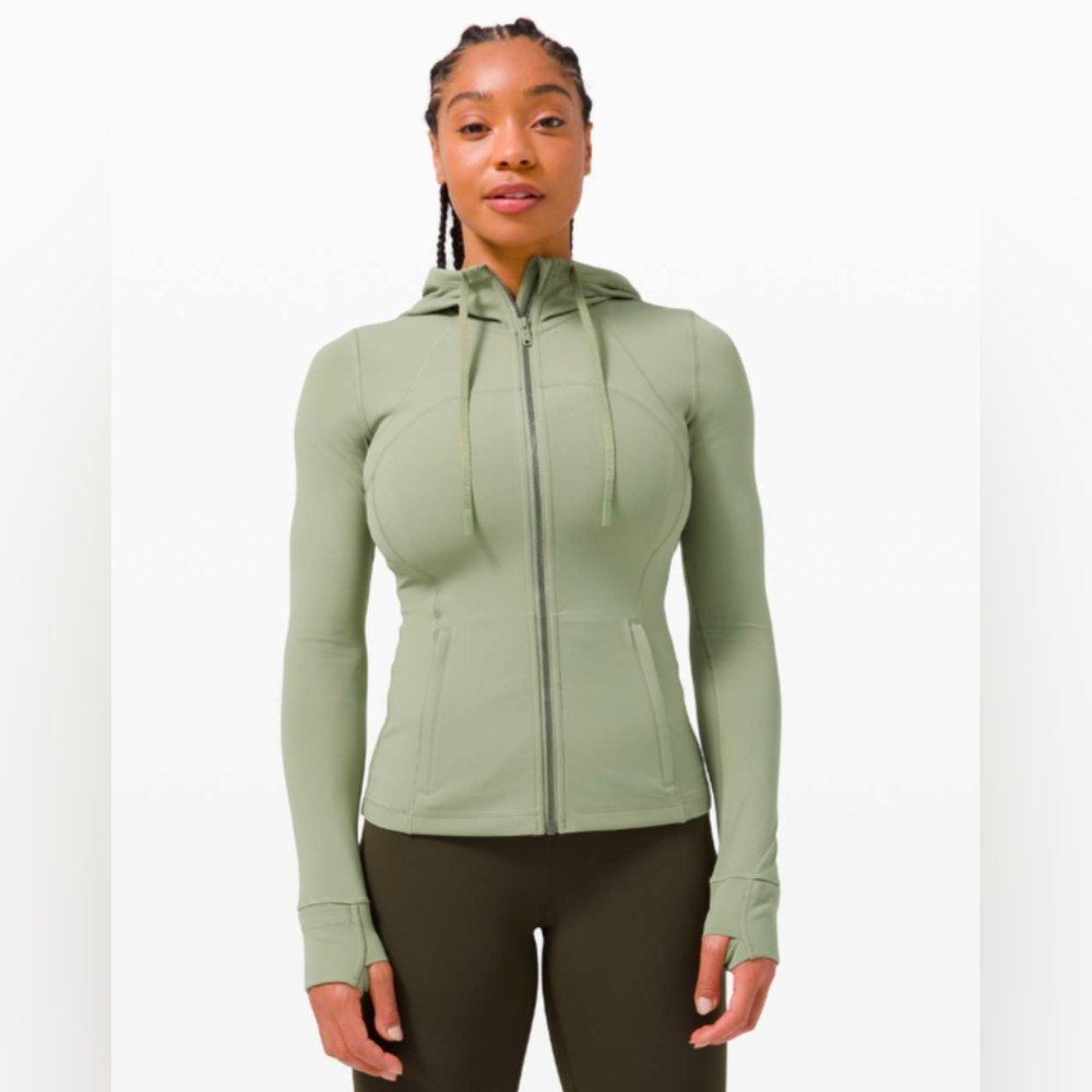 lululemon athletica Sage Green Fitted Zip-Up Hoodie